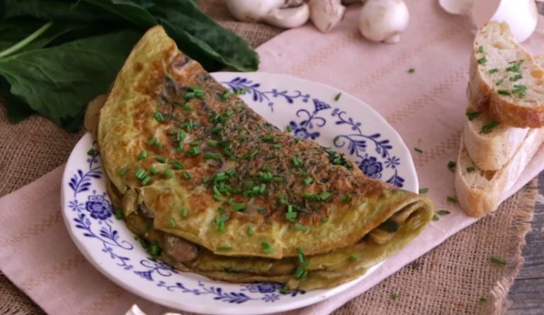 [Receta] Omelette de espinaca y champiñón