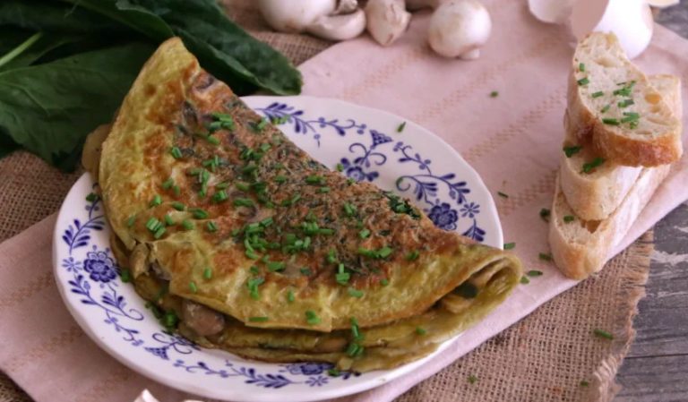 [Receta] Omelette de espinaca y champiñón