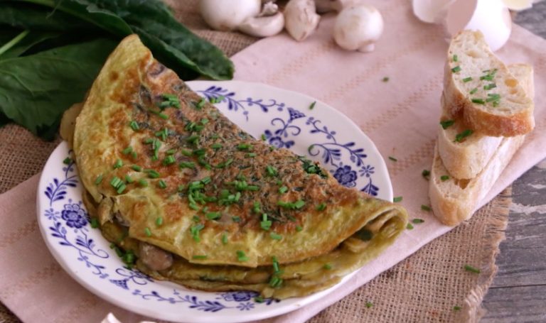 [Receta] Omelette de espinaca y champiñón