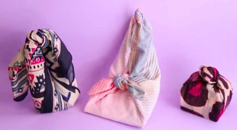Técnica Furoshiki  para envolver regalos