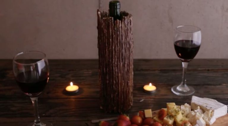 Crea una original funda rústica para tus vinos