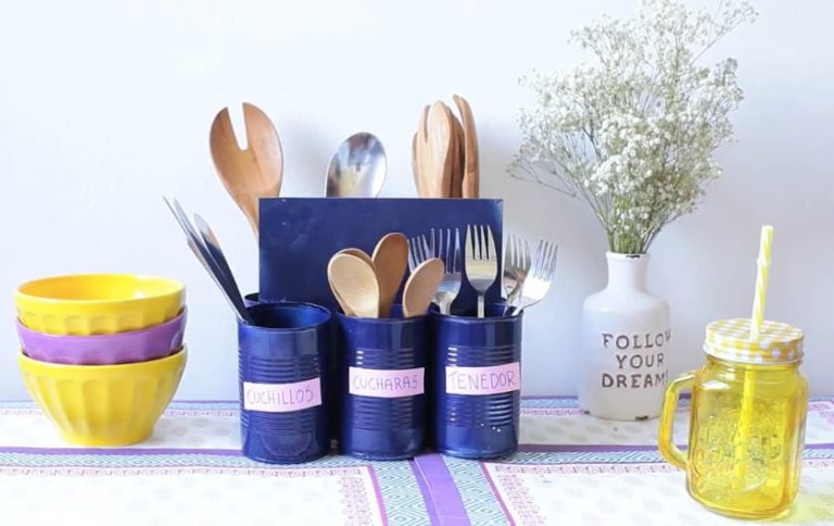 Gran idea para guardar tus cubiertos de cocina