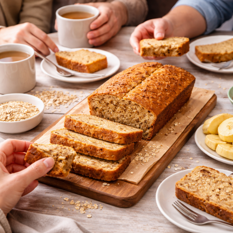 Cake de banano fit (saludable y delicioso)